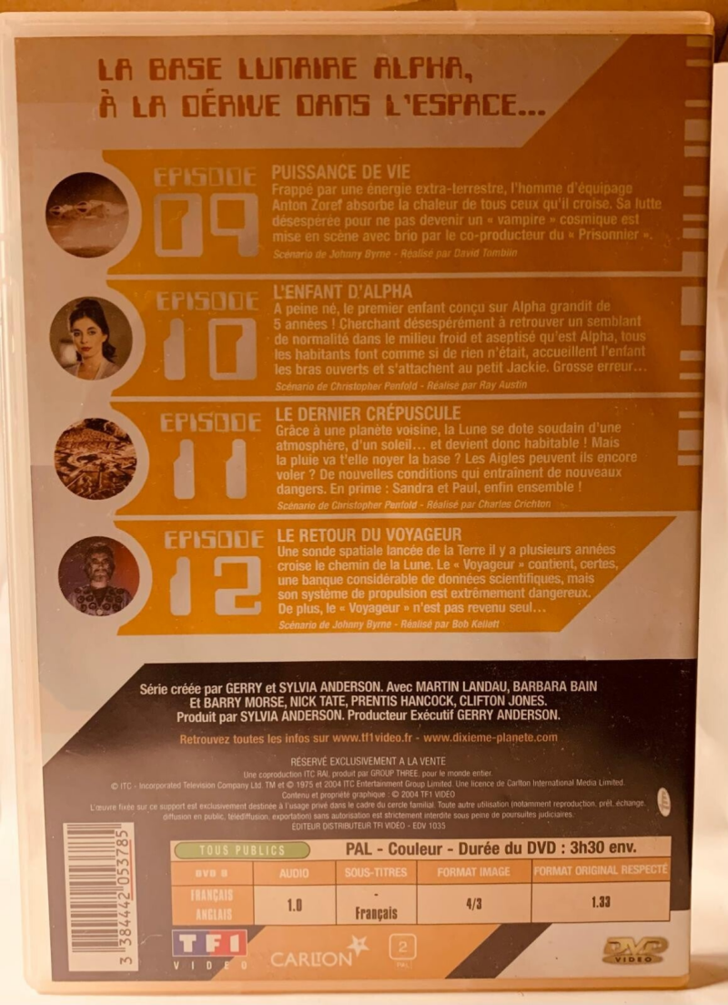 DVD : COSMOS 1999 Vol 3 EPISODES 9 à 12