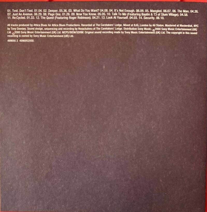 Attica Blues – Test. Don't Test (CD Album)