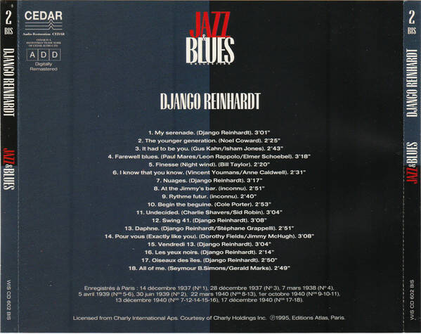 Django Reinhardt – Jazz & Blues Collection Vol. 2 BIS