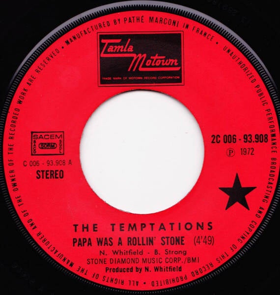 The Temptations — Papa Was A Rollin' Stone