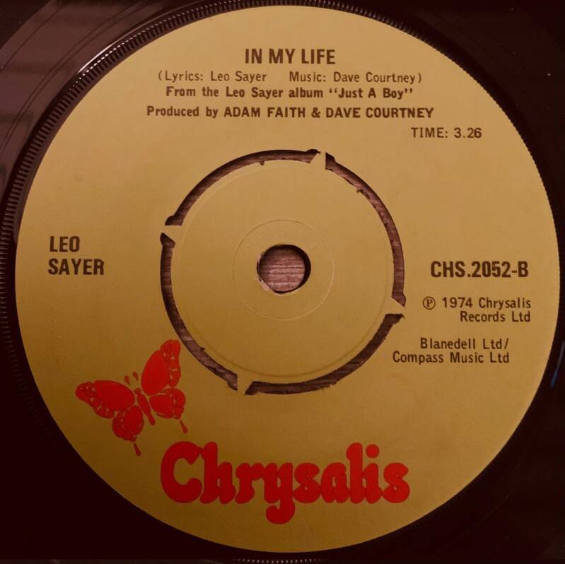 Leo Sayer Long Tall Glasses - Original UK 45rpm Single,