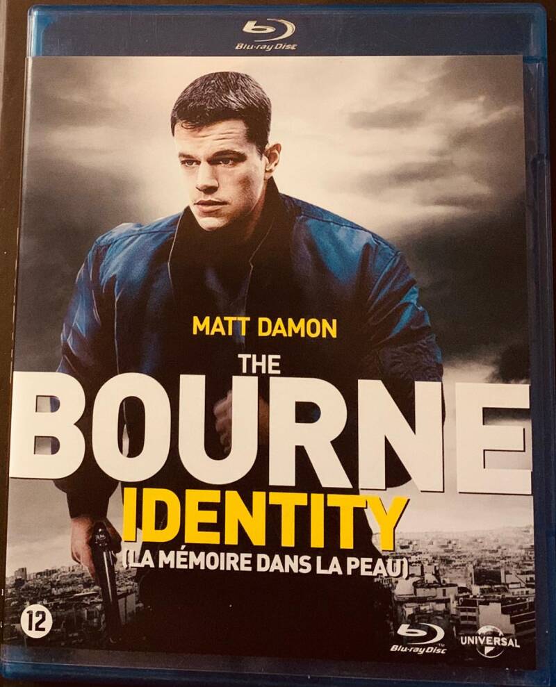 Blu-ray de La Mémoire dans la peau (The Bourne Identity), un thriller d'espionnage sorti en 2002.