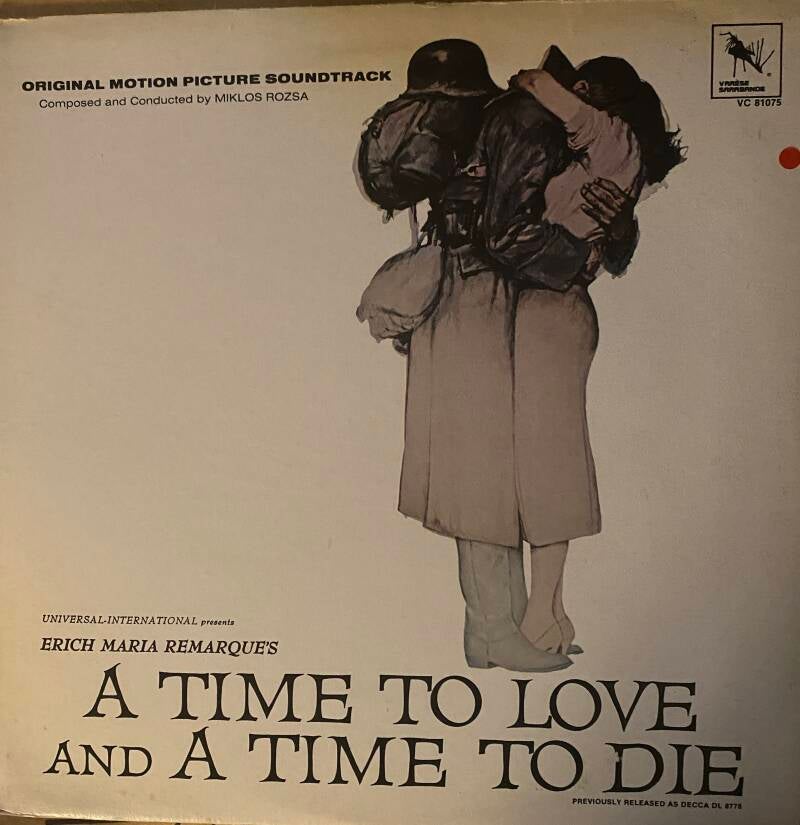 Miklos Rozsa A Time To Love And A Time To Die (Original Motion Picture Soundtrack) — Vg / Vg