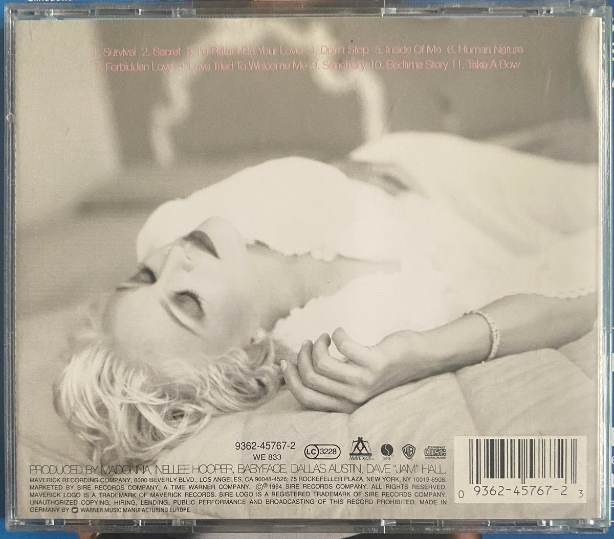Madonna – Bedtime Stories (CD Album Original - 1994)
