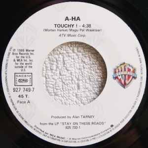 a-ha Touchy — NM / Vg -