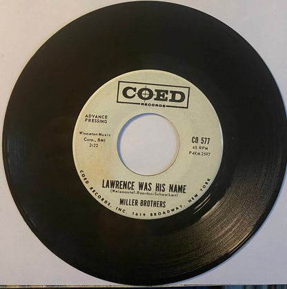 Miller Brothers Lawrence Was His Name — Vg+