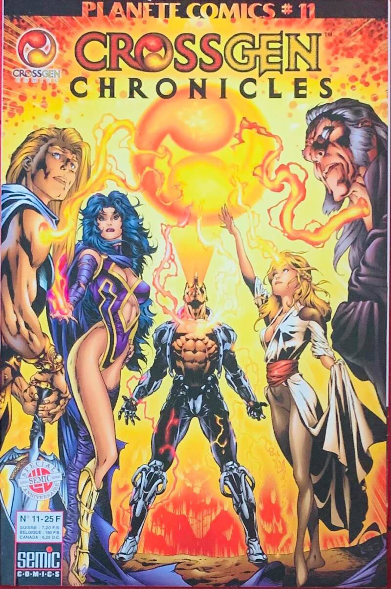 The vibrant cover of planete comics issue 11 featuring crossgen chronicles comic book from 2000 in near mint condition