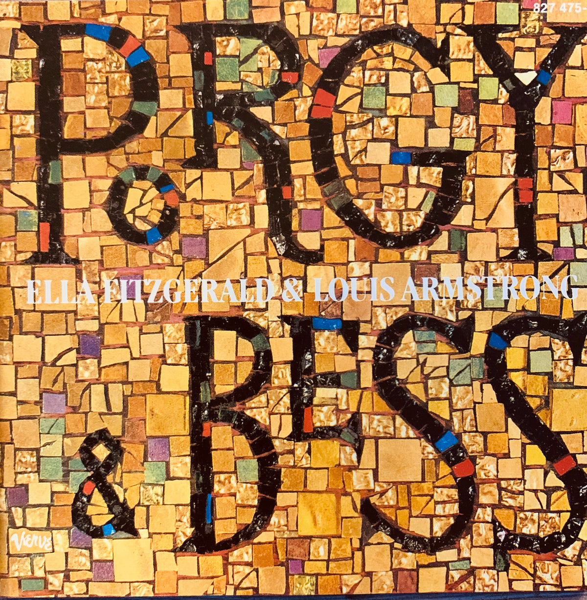 Mosaic cd 001 album cover with bold black porgy and bess title on colorful textured tile background