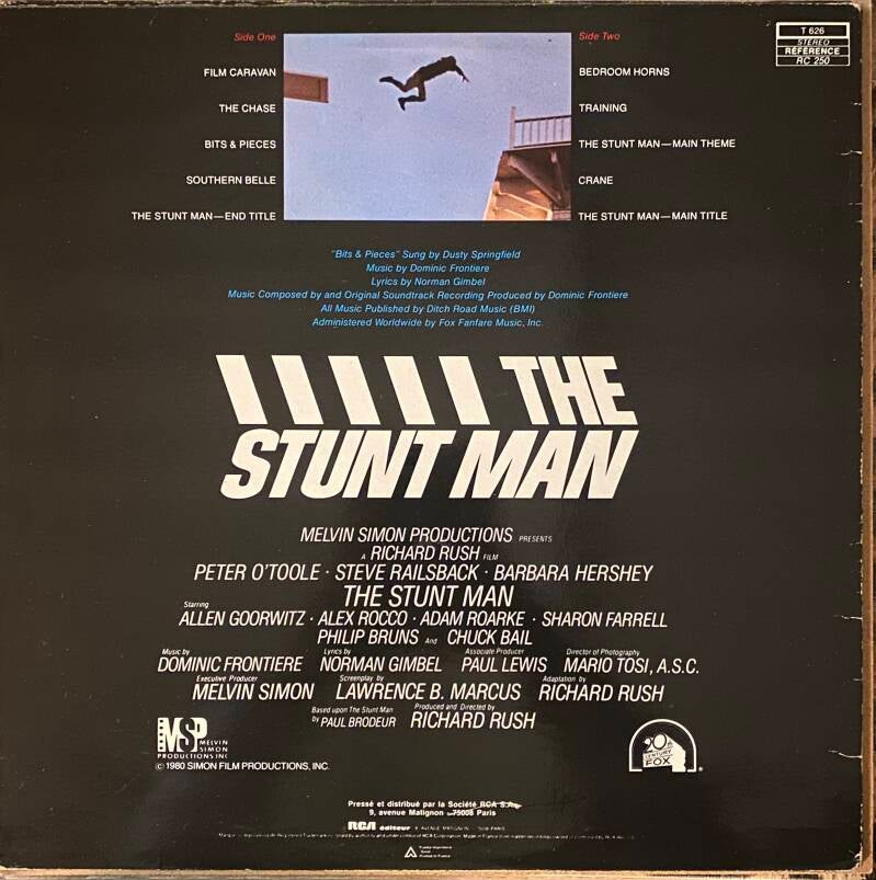 Dominic Frontiere - The stunt Man (الموسيقى التصويرية الأصلية للفيلم) — NM / Vg+