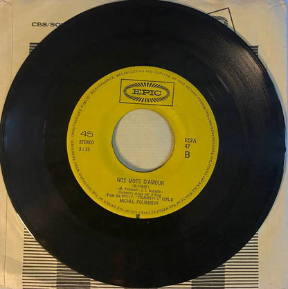 Michel Polnaref Holidays / Nos Mots D'Amour — Vg+ / Vg+