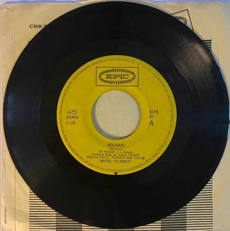 Michel Polnaref Holidays / Nos Mots D'Amour — Vg+ / Vg+