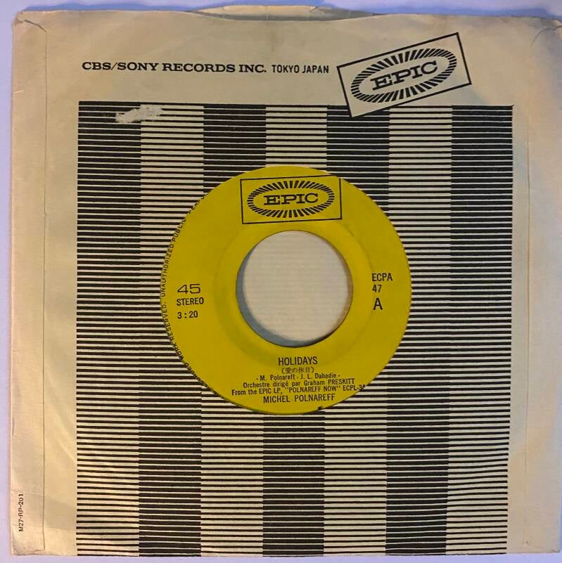 Michel Polnaref Holidays / Nos Mots D'Amour — Vg+ / Vg+