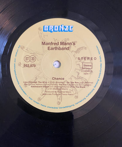 Manfred Mann's Earth Band – Chance (1980)Прогрессивный рок - Пауэр-поп – Bronze Records