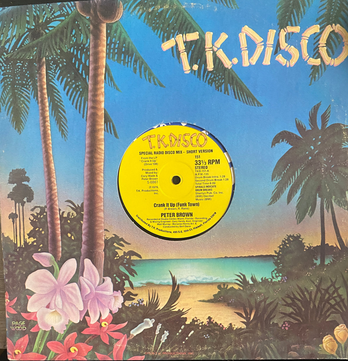 Peter Brown – Crank It Up (Funk Town) (Виниловый макси-сингл 12")