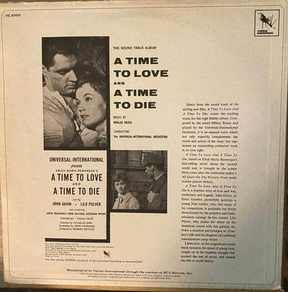 Miklos Rozsa A Time To Love And A Time To Die (Original Motion Picture Soundtrack) — Vg / Vg
