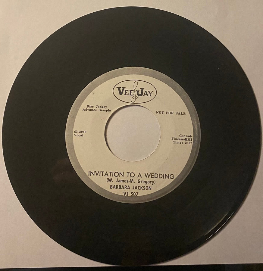 Barbara Jackson ‎– Second Best / Invitation to a Wedding