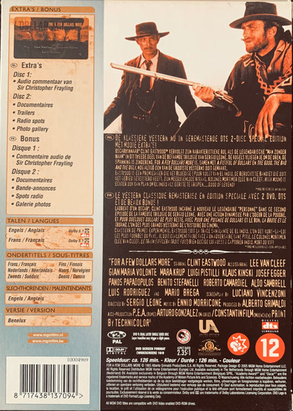 The back cover of the dvd 3 coffrets case features a classic western movie poster with two men in cowboy hats and suits