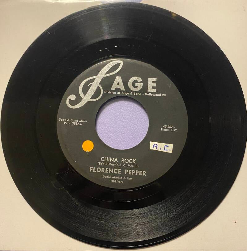 Florence Pepper With Eddie Martin & The Hi-Liters – China Rock / Lonely, Lonesome & Blue