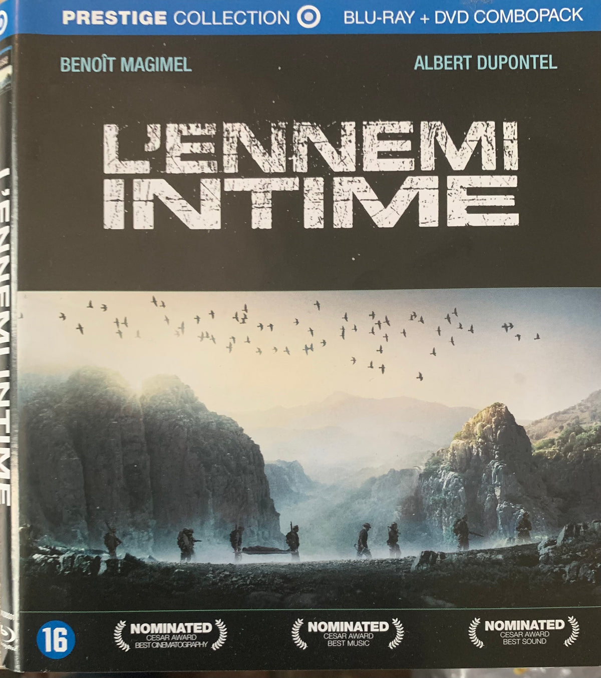 Blu-ray and dvd combo pack for the film l ennemi intime featuring actors benoît magimel and albert dupontel in bleu-ray packaging