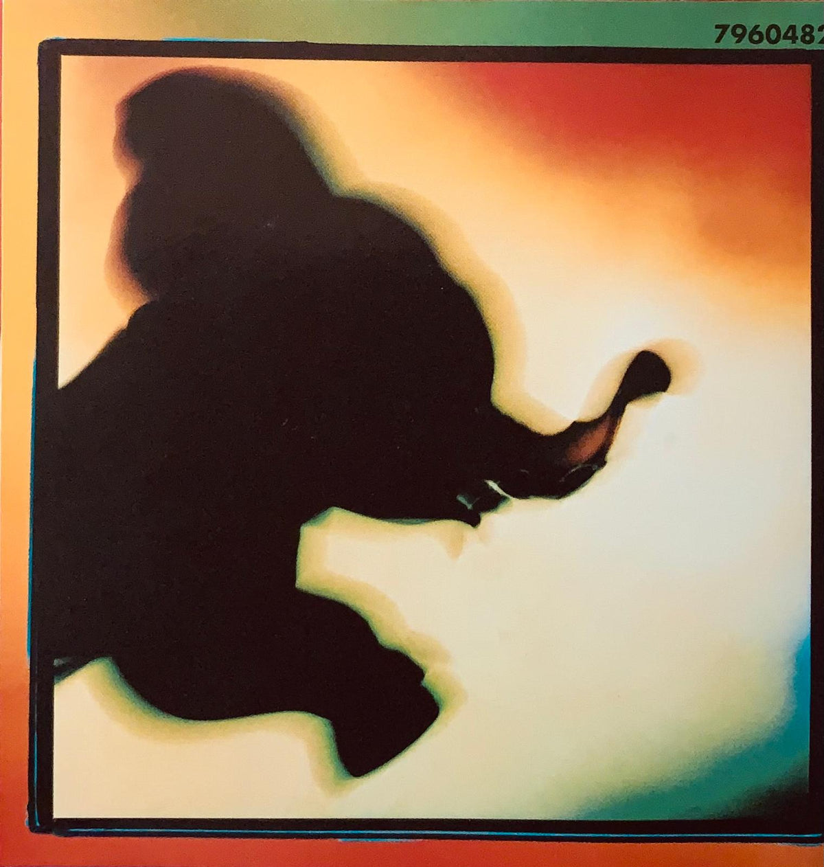 Black silhouette of an elephant on a warm gradient background featured in the joyride product design