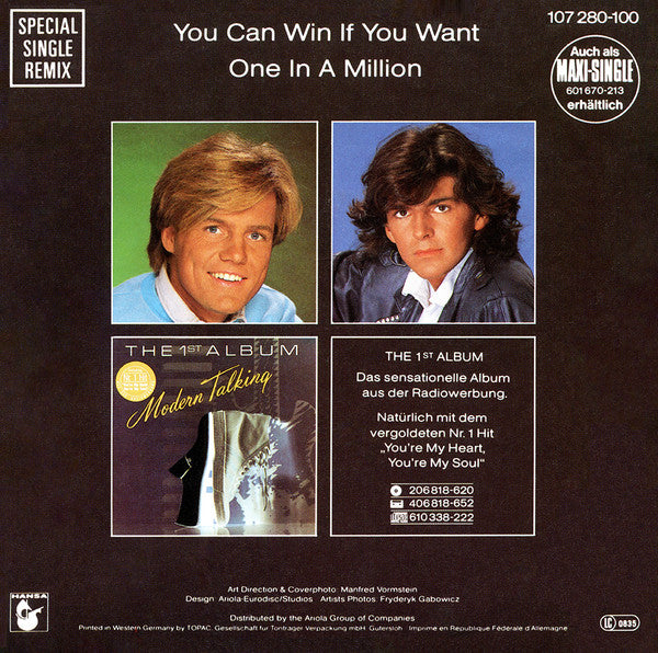 Modern Talking – You Can Win If You Want (Special Single Remix)