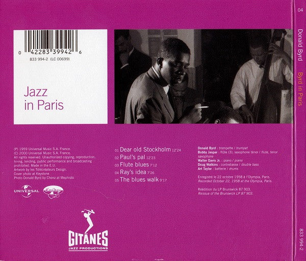 Donald Byrd – Byrd In Paris