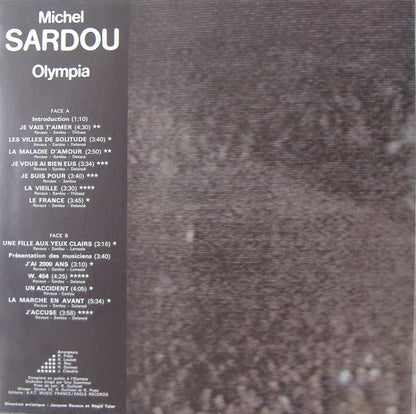 Michel Sardou – Enregistrement Public Olympia