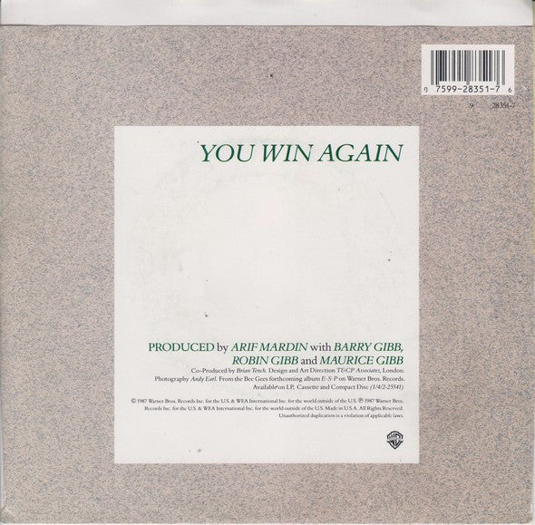 Bee Gees – You Win Again / Backtafunk