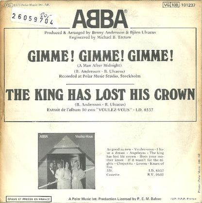 ABBA – Gimme! Gimme! Gimme! (A Man After Midnight)