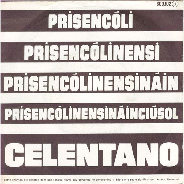 Adriano Celentano – Prisencólinensináinciúsol
