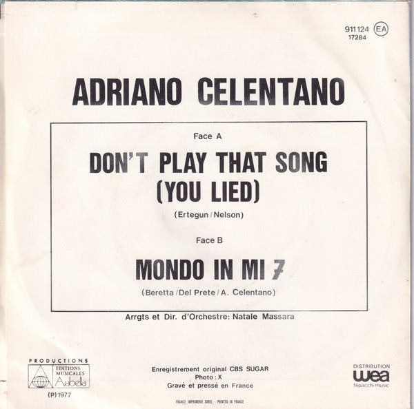 Adriano Celentano – Don't Play That Song / Mondo In Mi 7