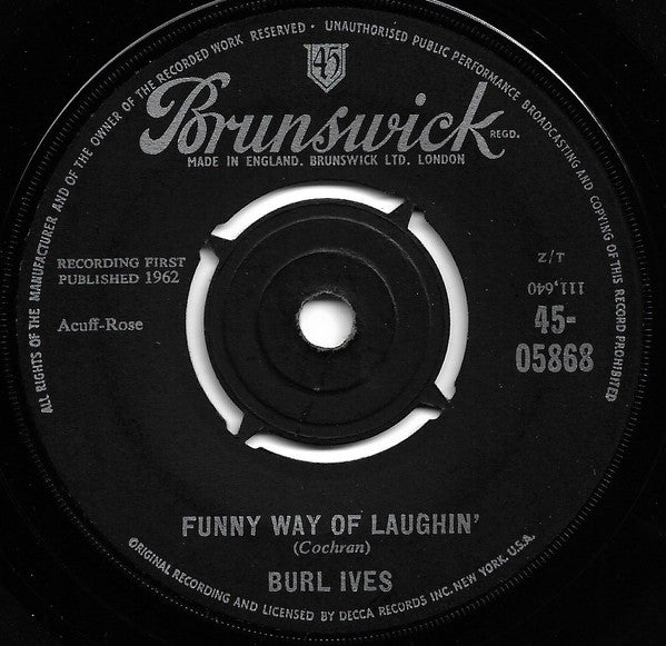 Burl Ives – Funny Way Of Laughin'