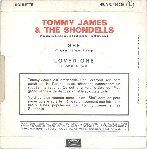 Tommy James & The Shondells – She