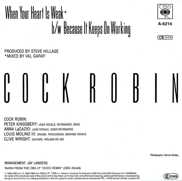 Cock Robin – When Your Heart Is Weak