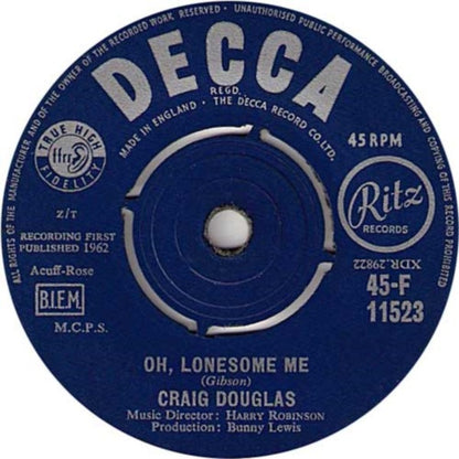 Craig Douglas (2) – Oh, Lonesome Me