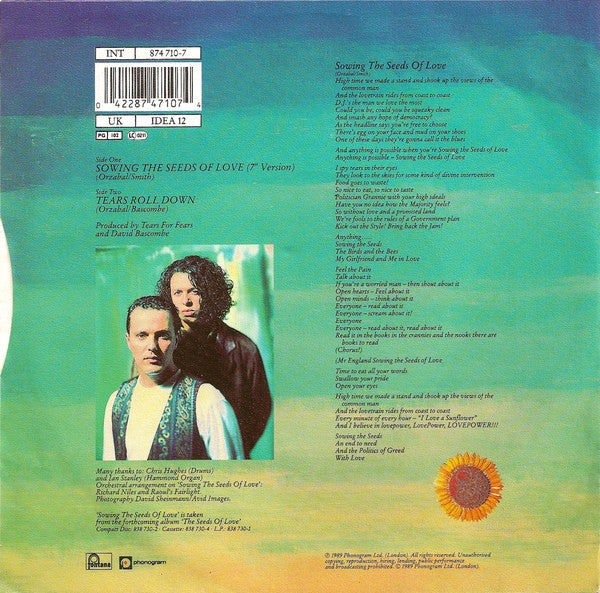 Tears For Fears – Sowing The Seeds Of Love