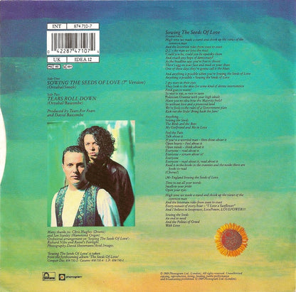 Tears For Fears – Sowing The Seeds Of Love