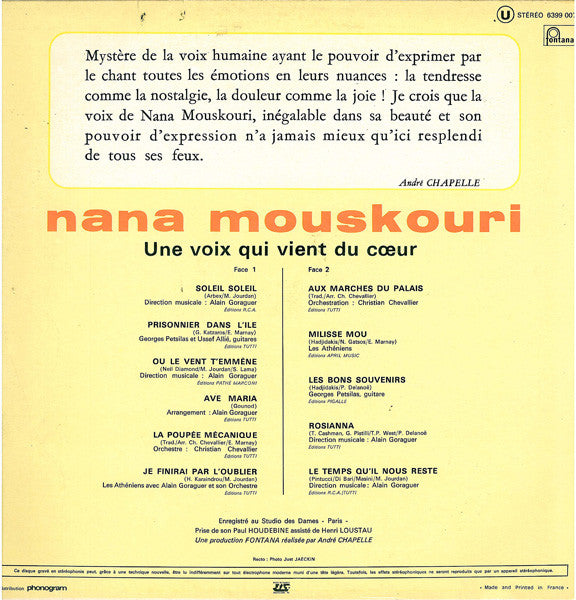 Nana Mouskouri – Une Voix