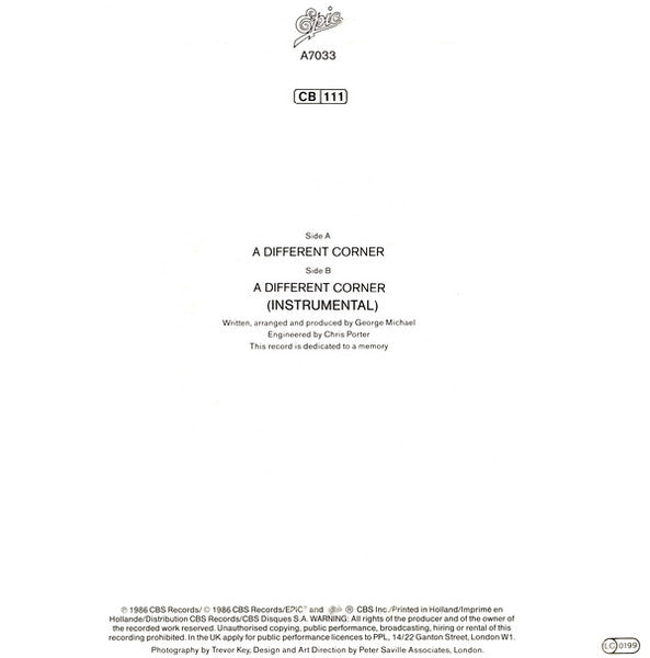 George Michael – A Different Corner