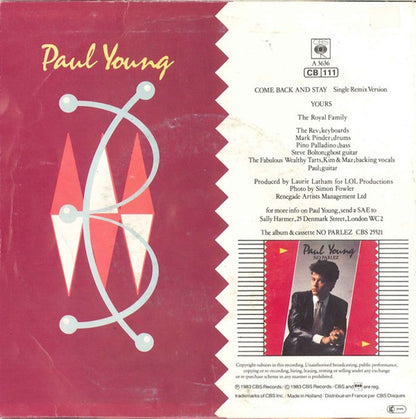 Paul Young – Come Back And Stay (Single Remix Version)