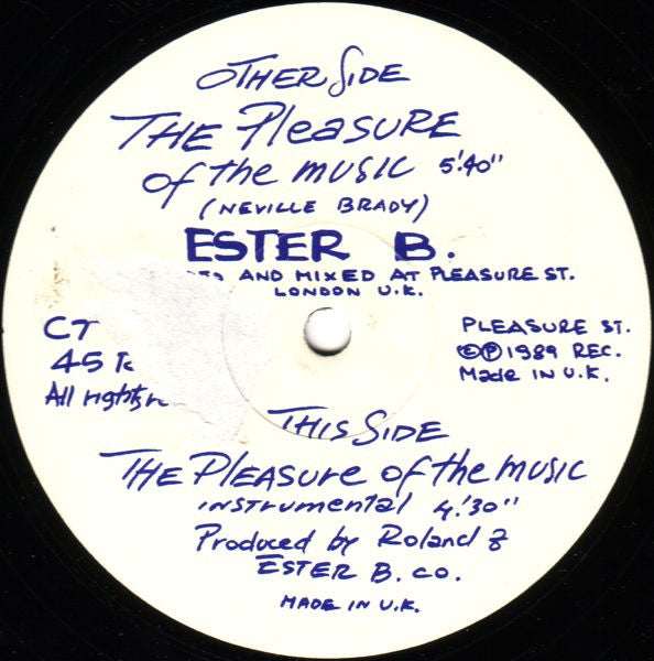 Ester B – The Pleasure Of The Music