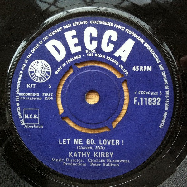 Kathy Kirby – Let Me Go, Lover!