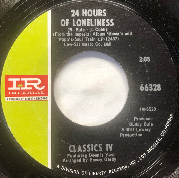 The Classics IV Featuring Dennis Yost – Stormy / 24 Hours Of Loneliness
