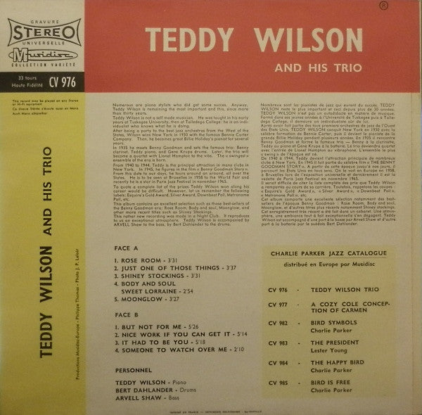 Teddy Wilson Trio – Teddy Wilson And His Trio