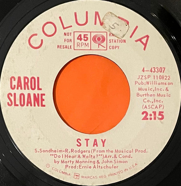 Carol Sloane – Music / Stay