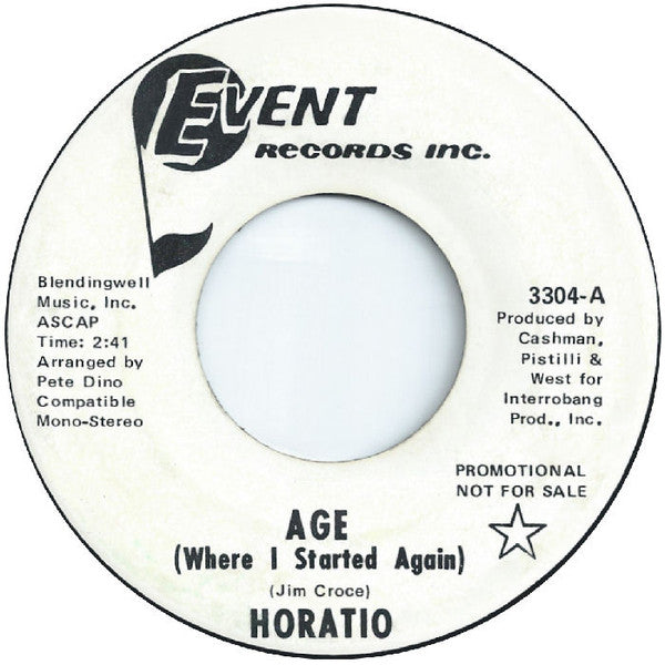 Horatio (3) – Age (Where I Started Again) / Summer Sunsets