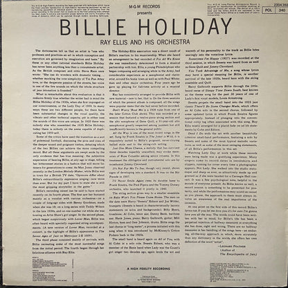 Billie Holiday With Ray Ellis And His Orchestra – Last Recording