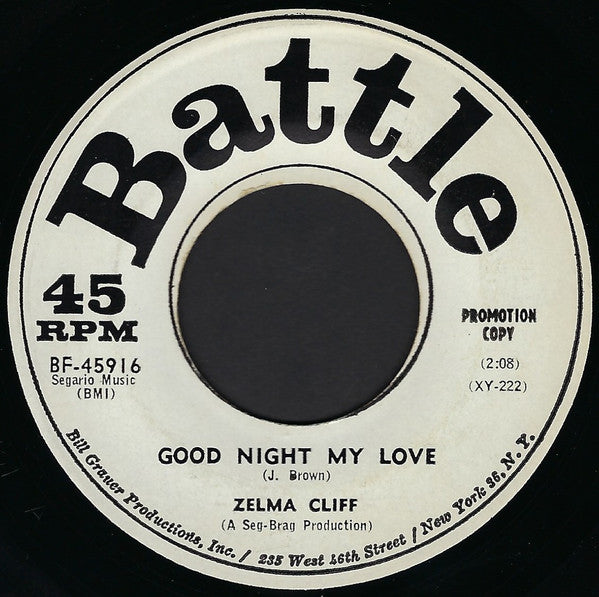 Zelma Cliff – Good Night My Love / I Don't Believe