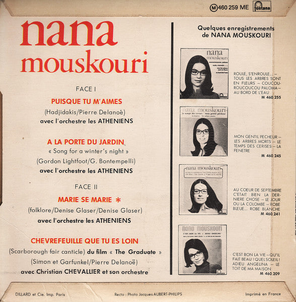 Nana Mouskouri – Puisque Tu M'aimes