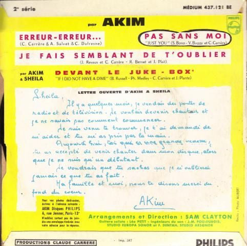 Akim (4) & Sheila (5) – Devant Le Juke Box